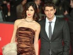 Giampaolo Morelli e Gloria Bellicchi a Roma con il bebè